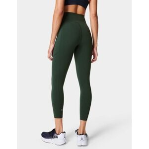 Sweaty Betty Power 7/8 Leggings Forest Green High Waist Side Pocket SB4815 Small